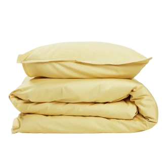 Gripsholm pussilakanasetti bambu solid vaalean keltainen 150x210 cm + 2 st örngott kuva