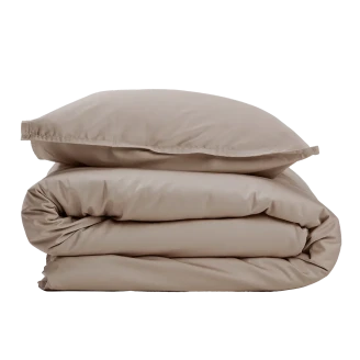 Gripsholm pussilakanasetti bambu solid Cobblestone 150x210 cm + 2 st örngott kuva